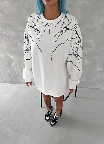 Bisiklet yaka sweatshirt 