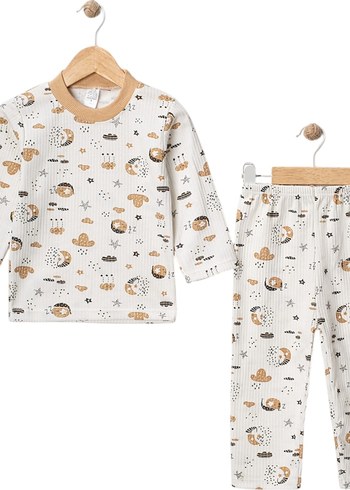 Pamuklu Uzun Kollu Bebek Pijama Takımı