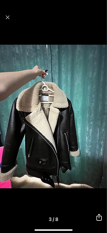 s Beden STRADIVARIUS SUNİ BIKER CEKET