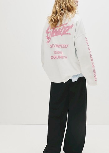 Nervürlü geniş paça eşofman altı - Görsel 2