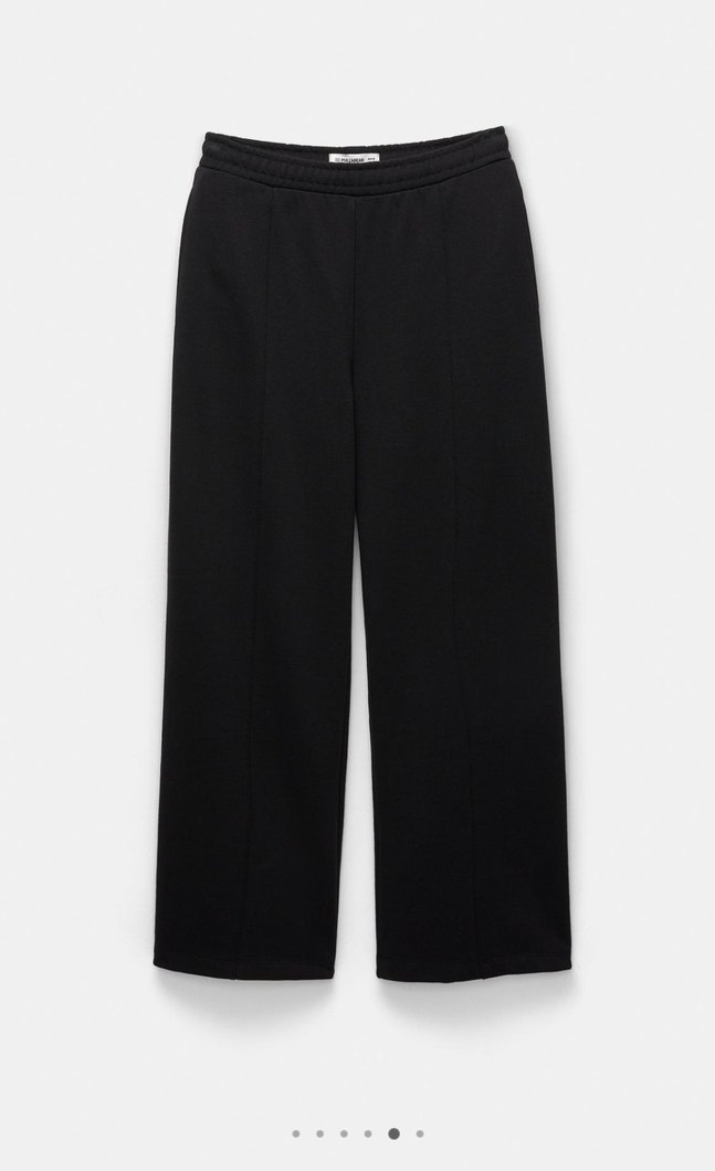 Nervürlü geniş paça eşofman altı - Görsel 5