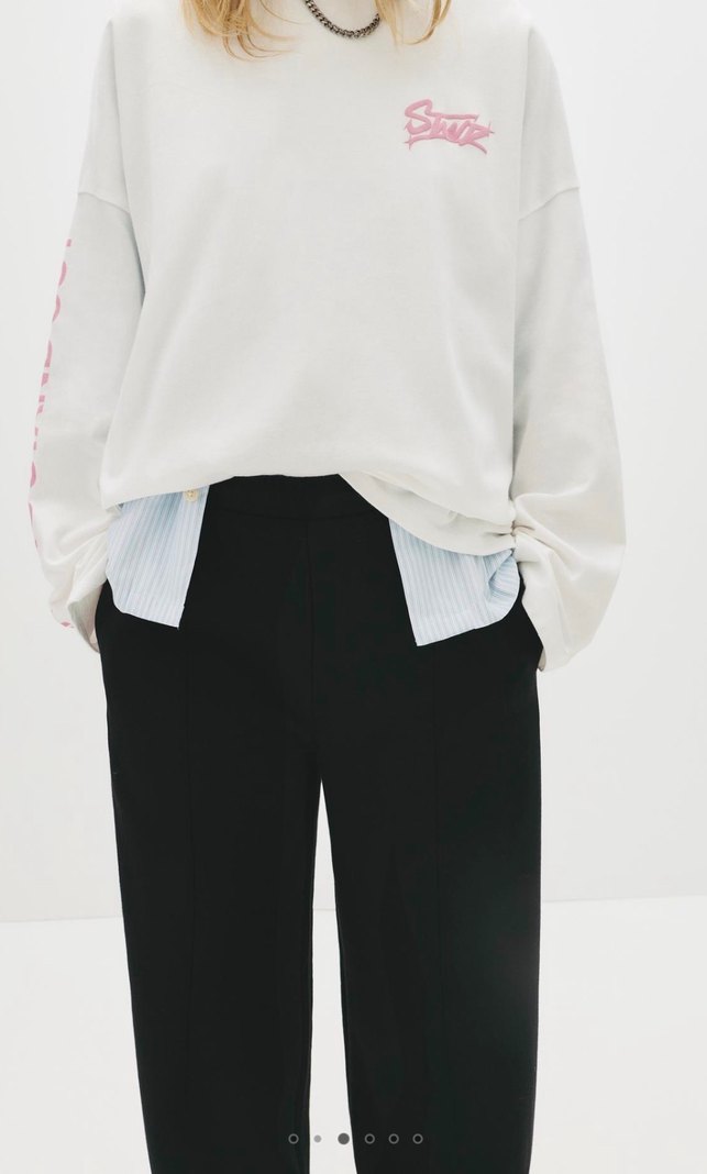 Nervürlü geniş paça eşofman altı - Görsel 3