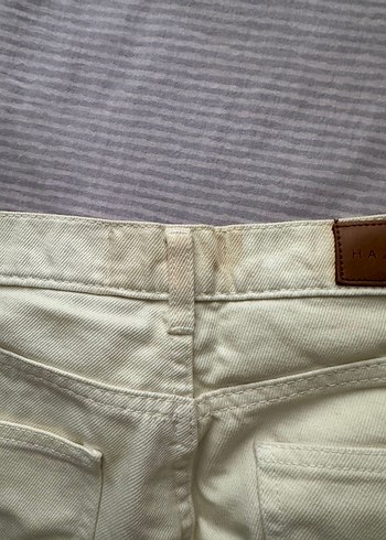 Beyaz Pamuklu Kadın Normal Boy Pantolon - Görsel 5