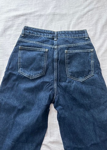 Kadın Lacivert Midi Denim Pantolon - Görsel 4