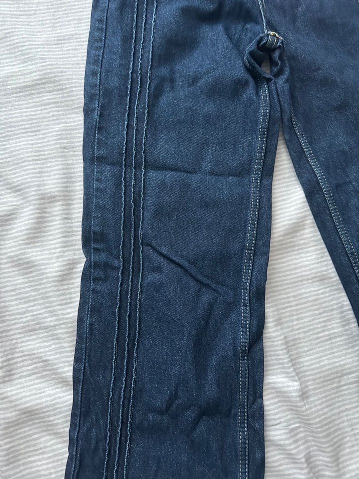 Kadın Lacivert Midi Denim Pantolon - Görsel 2
