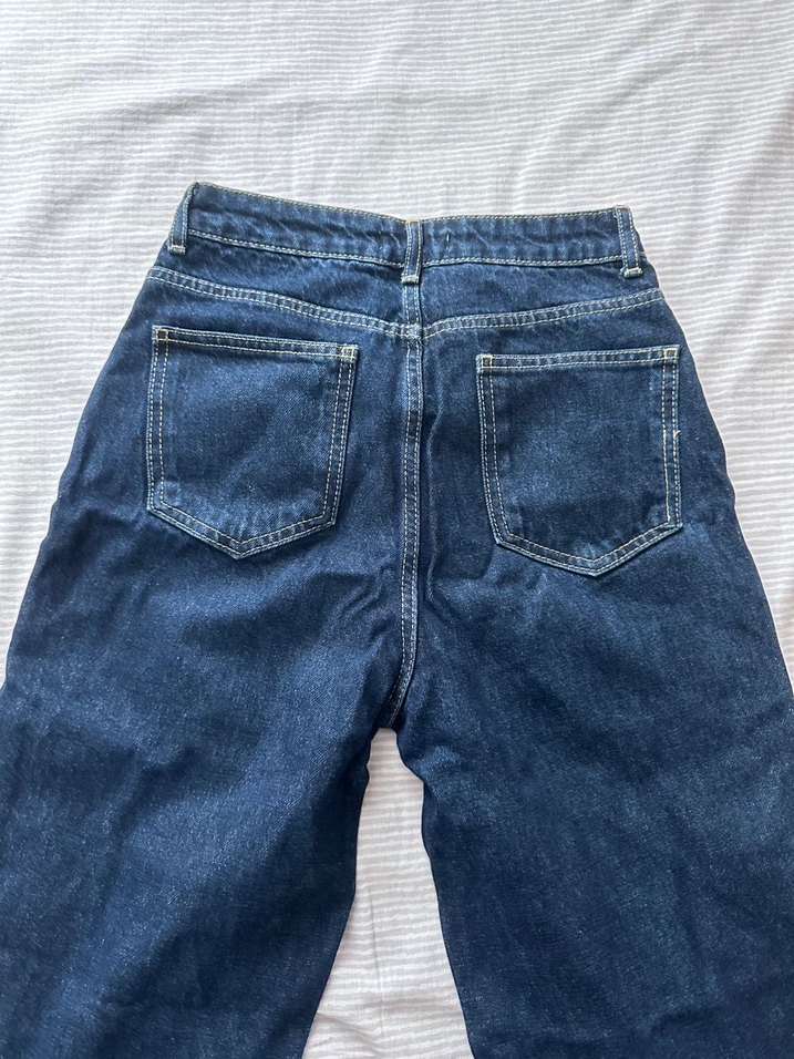 Kadın Lacivert Midi Denim Pantolon - Görsel 4