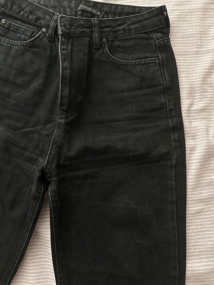 Siyah Kadın Normal Boy Denim Jean - Görsel 3