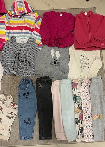 18 parça 18-24 2 yaş toplu kız bebek - Görsel 2