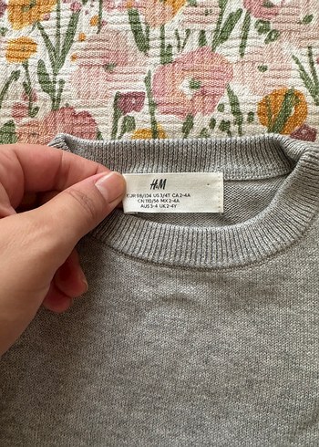 Gri Çocuk Triko Kazak - Görsel 2