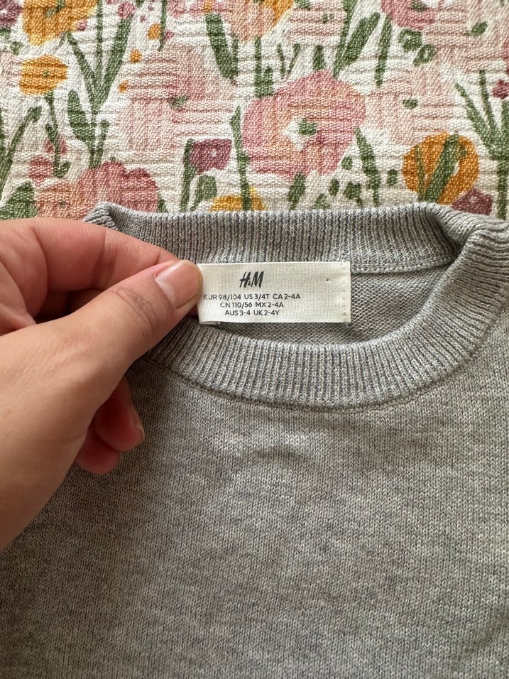 Gri Çocuk Triko Kazak - Görsel 2