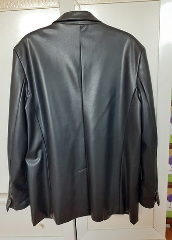 m Beden siyah Renk Siyah deri blazer
