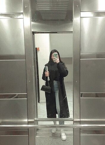 36 Beden Trendyolmilla siyah oversize kaban