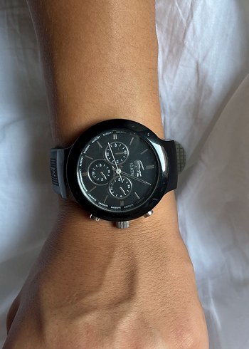 Beden siyah Renk Lacoste Siyah Minimalist Erkek Kol Saati