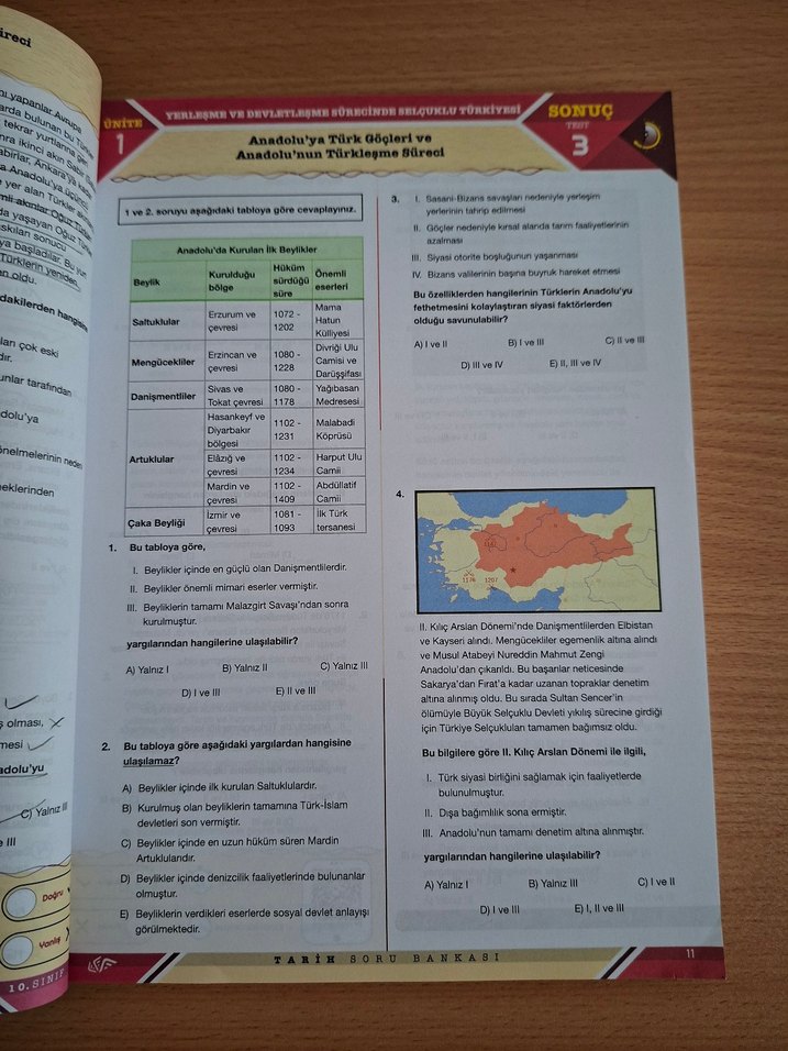 10. Sınıf Tarih Soru Bankası Kronometre Yayınları - Görsel 4