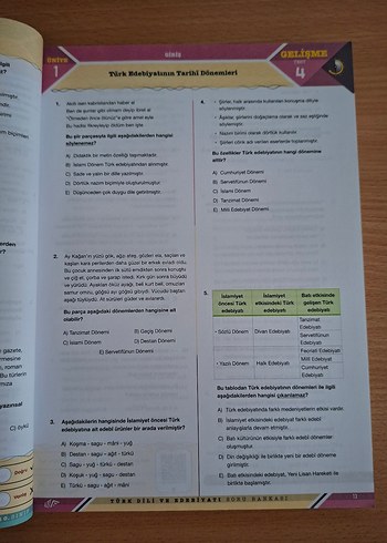 10. Sınıf Türk Dili ve Edebiyatı Soru Bankası Kronometre Yayın - Görsel 5
