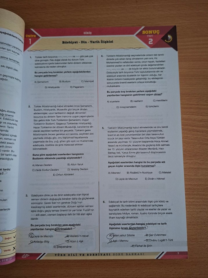 10. Sınıf Türk Dili ve Edebiyatı Soru Bankası Kronometre Yayın - Görsel 4