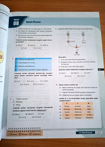 10. Sınıf Biyoloji Soru Bankası Çap Yayınları - Görsel 3