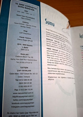 10. Sınıf Coğrafya Soru Bankası Çap Yayınları - Görsel 2