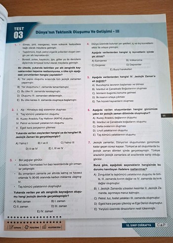 10. Sınıf Coğrafya Soru Bankası Çap Yayınları - Görsel 5