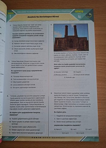 10.SINIF TARİH VE TÜRK DİLİ SORU BANKASI KRONOMETRE YAYINLARI - Görsel 6