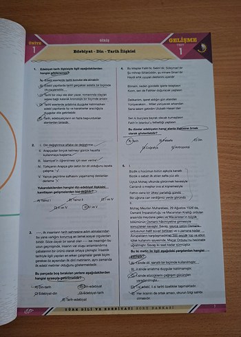 10.SINIF TARİH VE TÜRK DİLİ SORU BANKASI KRONOMETRE YAYINLARI - Görsel 13