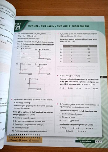 10. Sınıf Kimya Soru Bankası - ÇAP Yayınları - Görsel 7