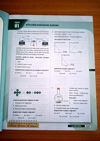 10. Sınıf Kimya Soru Bankası - ÇAP Yayınları - Görsel 3
