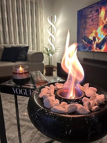 Masaüstü bioethanol şömine ateş çukuru
