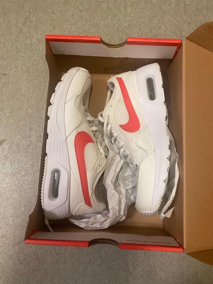 Beyaz Pembe Desenli Nike Spor Ayakkabı - Görsel 3