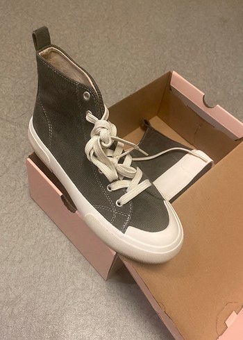 Gri Platform Topuklu Kadın Spor Ayakkabı - Görsel 2