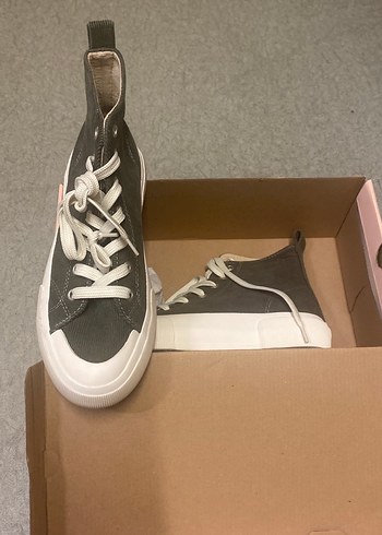 Gri Platform Topuklu Kadın Spor Ayakkabı - Görsel 3