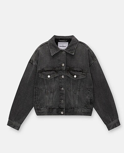s Beden siyah Renk Pull and Bear Denim Ceket