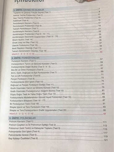  10. sınıf matematik test kitabı çap