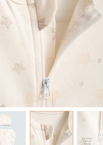 Beyaz Pamuklu Bebek Kundak - Görsel 3