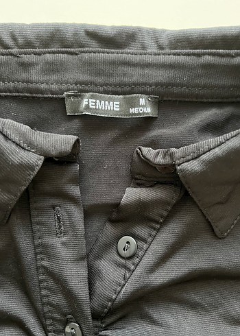 Crop Düğmeli Bluz - Görsel 3