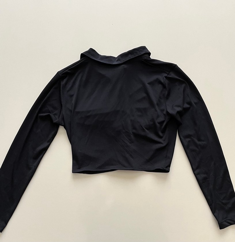 Crop Düğmeli Bluz - Görsel 4