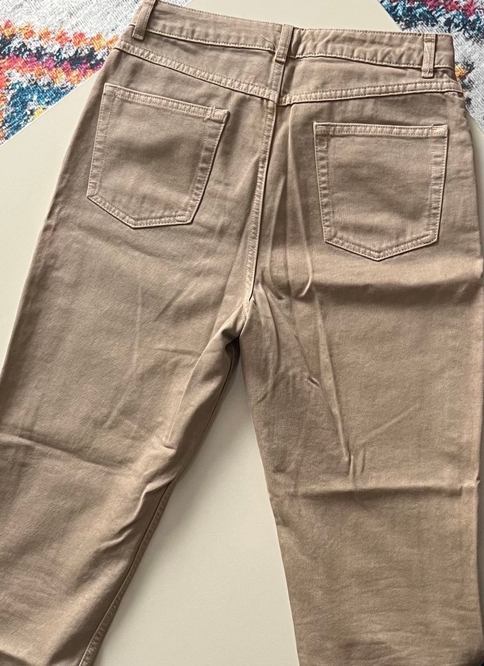 Kadın Bej Straight Pantolon - Görsel 5