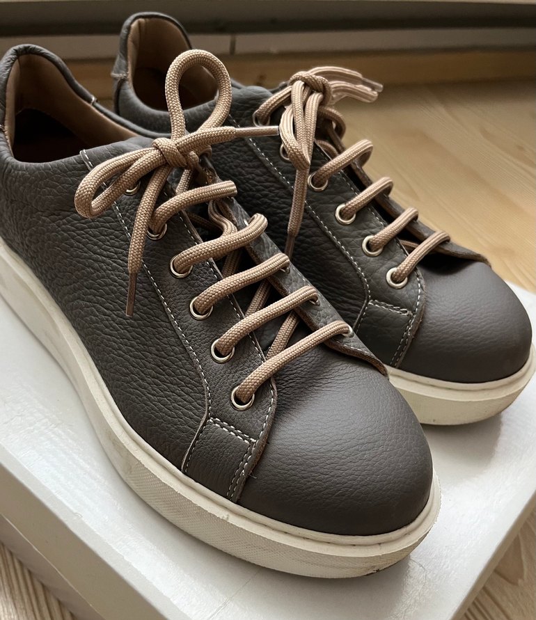 Kadın Hakiki Deri Sneaker - Görsel 3