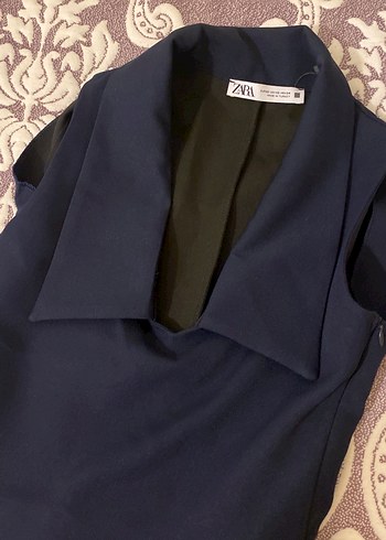 xs Beden Klasik Elegans Lacivert Piliseli Uzun Elbise