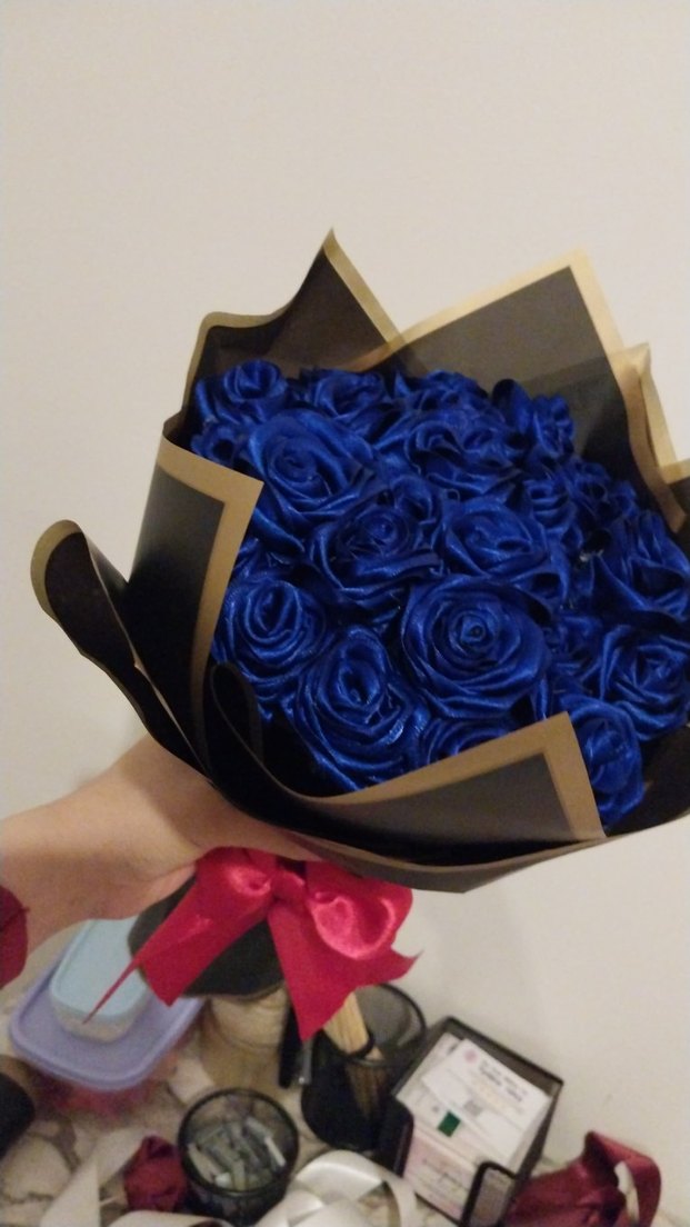 Koyu Mavi Gül Buketi - Görsel 2