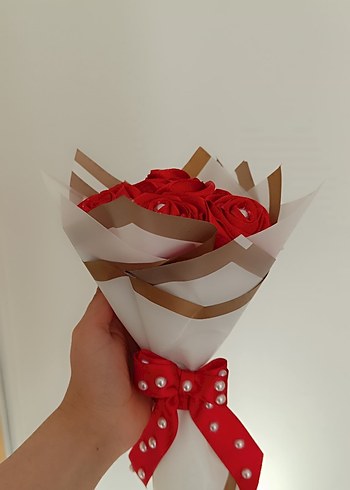 Diğer Renkli Kırmızı Gül Kadın Düğün Aksesuarı
