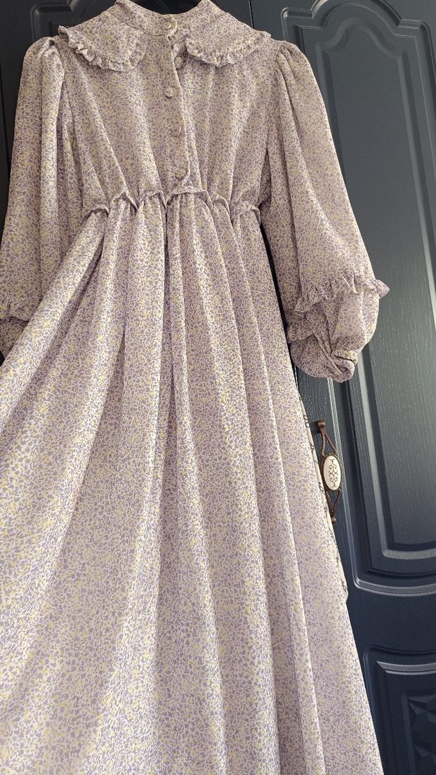 Bej Kadın Uzun  Elbise astarlı - Görsel 2