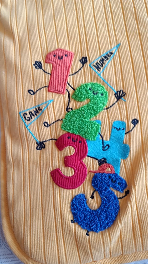 Renkli alt açma bezi Sayılar Desenli - Görsel 3