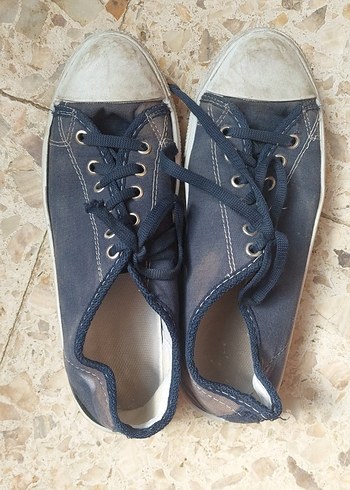 Mavi Kadın Denim Bağcıklı Spor Ayakkabı