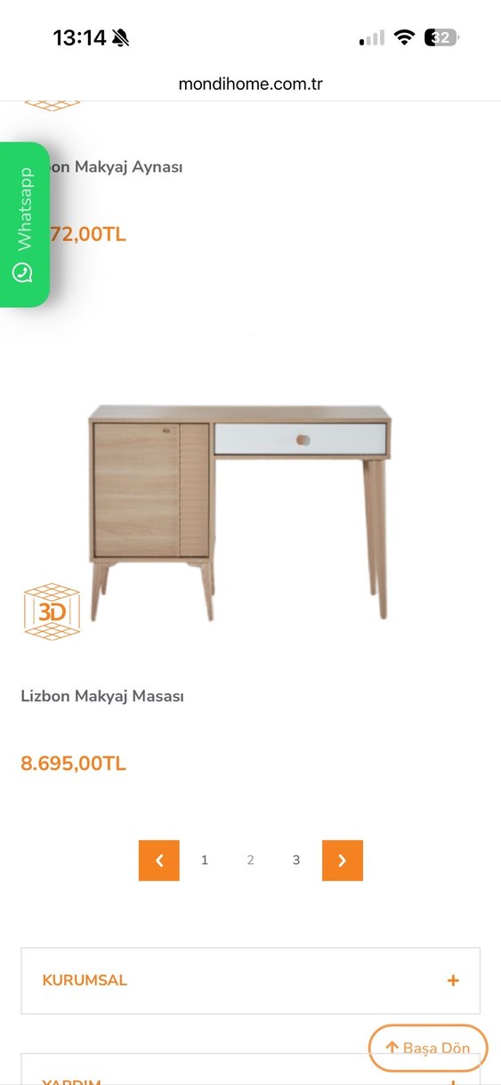 Mondi Lizbon Makyaj Masası - Görsel 2