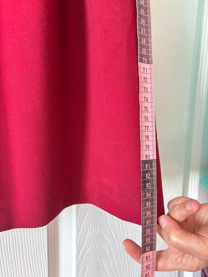 Bordo Kemerli Klasik Ofis İş Elbisesi - Görsel 4