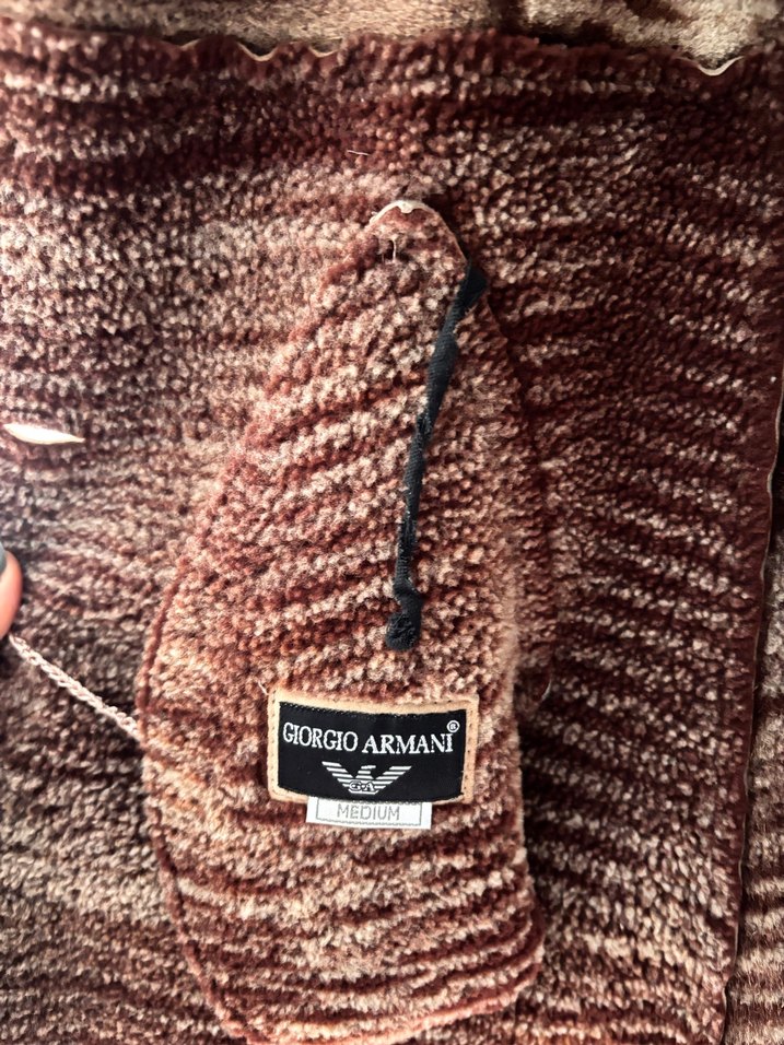 Kürklü Bej Süet Kadın Kaban Hakiki Deri - Görsel 2