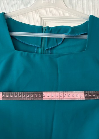 Kolsuz Mavi Klasik Ofis İş Elbisesi - Görsel 4