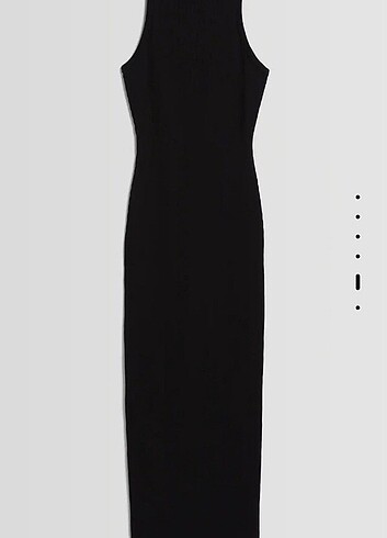 Bershka Fitilli Kolsuz Midi Elbise 