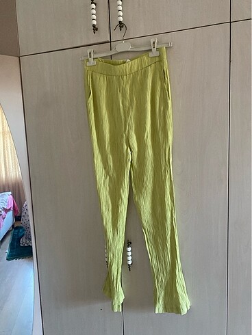 Bol paça düz kesim pantolon - Görsel 4